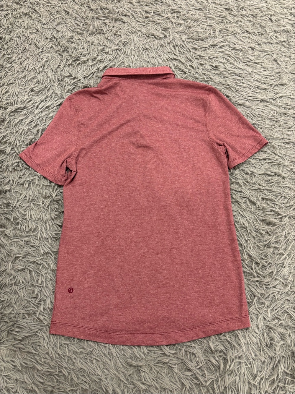 Lululemon Evolution Polo Shirt Men Small Red Golf Performance Lightweight Preppy - Picture 5 of 9